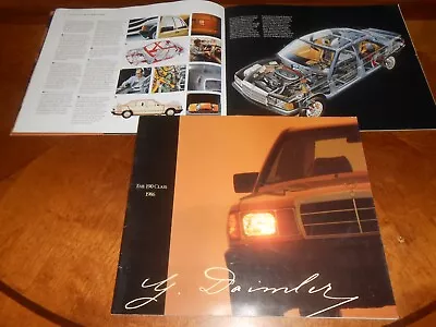 1986 MERCEDES BENZ 190 CLASS BROCHURE  HUGE 32 P. CATALOG / 190E & 190D Models • $9.99