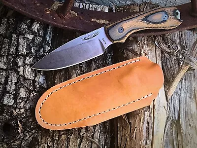 Bradford Guardian 3  Sabre Grind M390 Blade Stonewash Gwood Leather Sheath • $170