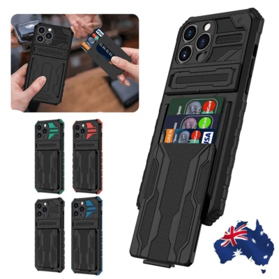 $10.98 • Buy Hybrid Card Cover Shockproof Case For IPhone 14 Pro Max 14 Pro 13 12 11 7/8 Plus