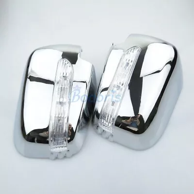 For Mitsubishi Triton L200 2005-2014 Rearview Caps Mirror Cover Overlay With LED • $46.50
