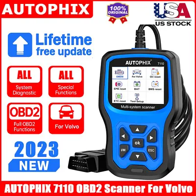 AUTOPHIX 7110 Car OBD2 Scanner For Volvo All System Diagnostic Tool ABS TPMS SRS • $94