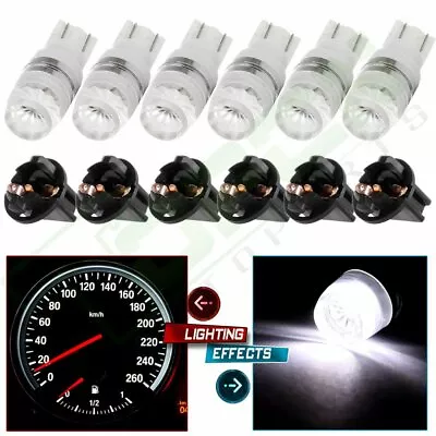 6PCS T10 194 168 White Samsung LED + Sockets For Car License Plate Lights Bulbs • $10.59