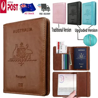 $10.99 • Buy PU Leather RFID Blocking Passport Travel Wallet Holder ID Cards Cover Case