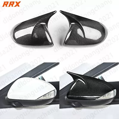 Real Dry Carbon Fiber Side Rearview Mirror Cover Cap For Mazda 3 Axela 2010-2013 • $97.99