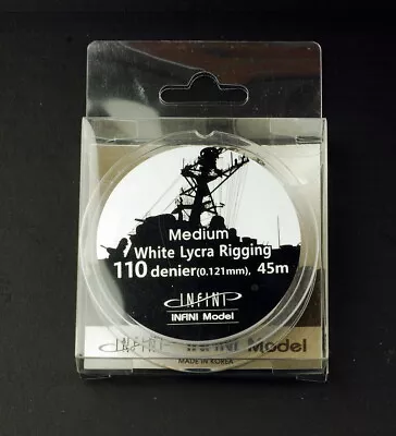 £11.13 • Buy 1/200,1/350 White Ship Rigging 110 Denier (0.121mm) - Medium (45m / 145ft)