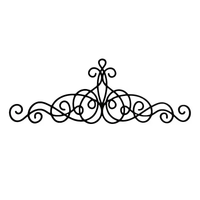 Metal Nordic Style Wall Art Living Bedroom Room Decor Black Lines Decorations • £8.34