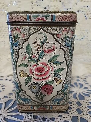 Pretty Vintage Floral Biscuit Tin From Holland • $14