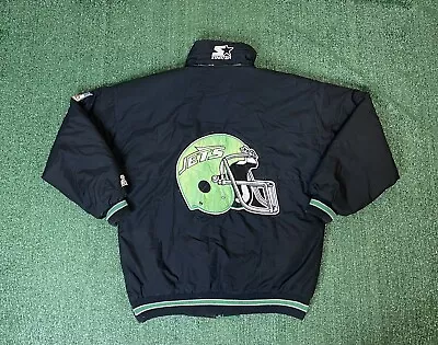 Vintage New York Jets Starter Jacket Quilted Size Medium • $55.99