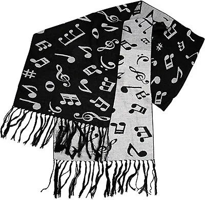 Music Scarves (Cashmere Like Feel) By Aim Gifts Size 12  X 72  • $23