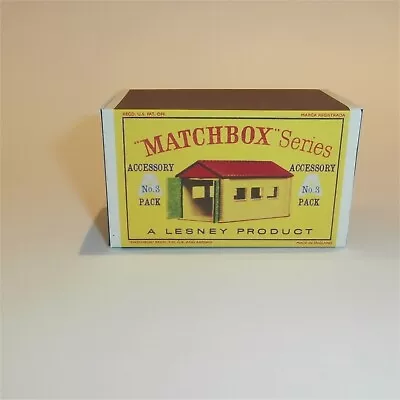 Matchbox Lesney Accessory Pack A3a Garage (single Car) Empty Repro D Style Box • $12.99