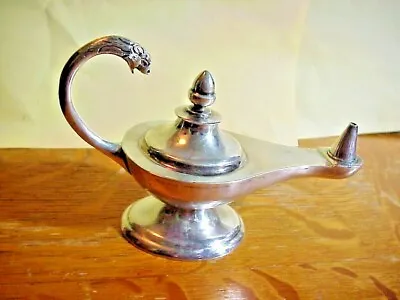 MACIEL Made In Mexico STERLING SILVER  ALADDIN Style OIL LAMP With Animal Handle • $339.39
