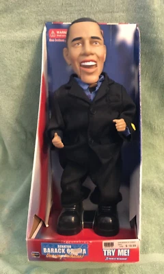 $19.95 • Buy 2008 Talking Singing Senator President Barack Obama Dancing Rockstar Doll TESTED