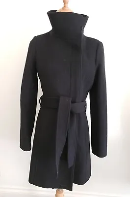 NWOT Aritzia Babaton Coat Wool Cashmere Belted Wrap Funnel High Mock Neck S • $159