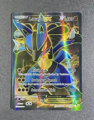 Lucario EX - 107/111 - Full Art Ultra Rare - XY Furious Fists - Pokemon Card • $36