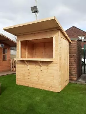 £777 • Buy 6x5 GARDEN BAR SHED WOODEN DRINKS HUT SHIPLAP T&G OUTDOOR KIOSK DOOR RIGHT