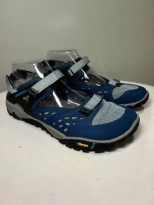 MERRELL All Out Blaze Sieve MJ Hiking Sandals Women's Size 10 BlueMary Jane Shoe • $34.99