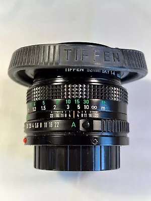 Canon FD 50mm 1:1.8 Film Camera Lens W/Tiffen Filter - Cloudy Lens • $18
