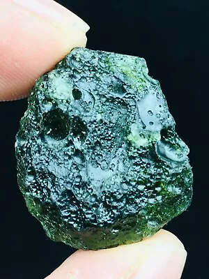 Meteorite Moldavite Green Impact Fragment Meteor Stone Space Asteroid+coa 28ct • $0.99