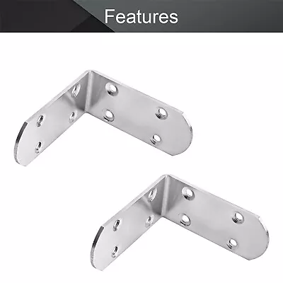 1-30PCS Stainless Steel Angle Bracket L Shaped Corner Brace Fastener Suppourt • $7.21