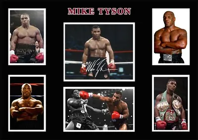 MIKE TYSON Signed A4 Autograph PHOTO Montage Signature Print BOXING Gift Poster • £6.95