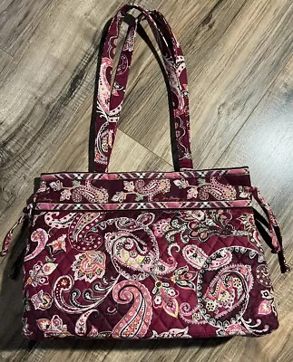 Vera Bradley Piccadilly Plum Shoulder Bag Wallet&cosmetic Bags 2005 Retired. • $40