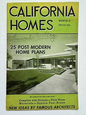 1949 California Mid-Century Post Modern Home Floor Plans By Richard Neutra • $195