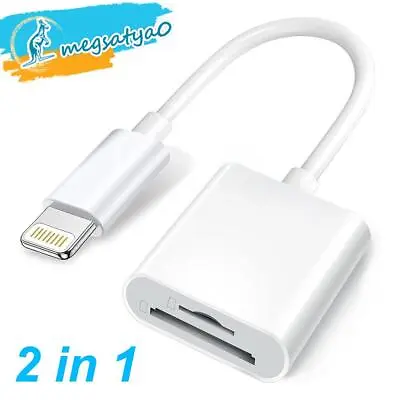 Lightning To SD & TF Card Dual Slot Reader For IPhone/iPad2 In 1 Micro SD • $12.63