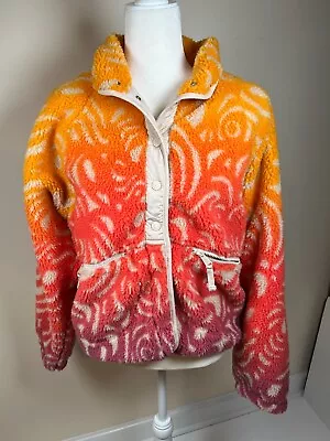 Free People Movement Rocky Ridge Marigold Combo Sherpa Fleece Jacket Sz M  • $69