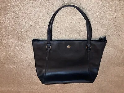 Coach F27349 Peyton Black Saffiano Leather Tote Handbag • $45