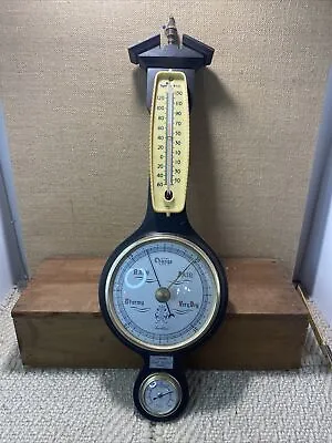 Vintage Taylor 21  Weather Station Banjo Wall Thermometer Barometer Hygrometer • $27.99