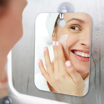 Fogless Bathroom Shower Mirror Travel Makeup Shaving Mirror Suction Cup Mount • $5.69