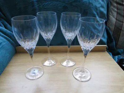 MILLER ROGASKA 4 Cut Crystal Champagne Etched Flutes Signed • $49.99