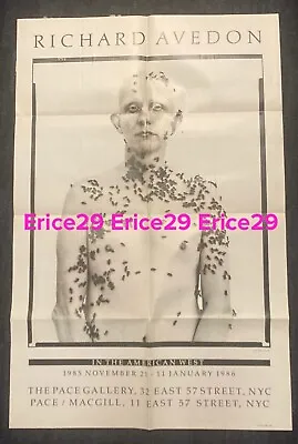 Richard Avedon Exhibition Poster Nov 21 1985 - Jan 11 1986 Pace Gallery ￼NYC • $950