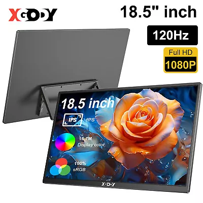 2024 Portable Monitor 18.5  LED IPS FHD 1080p Display For Laptop Mac With Stand • $209.99