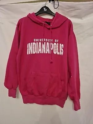 MV Sports University Of Indianapolis Pink Front Through Pocket Hoodie Size XS • £9.99