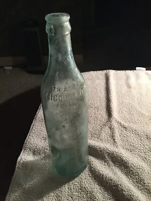 Vintage Soft Drink Bottle Clicquot Club Trade Mark Embossed Aqua Blue Green • $5