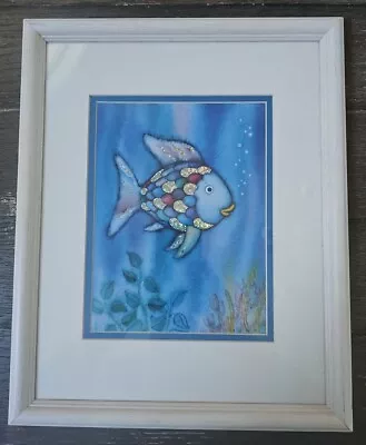 Vintage 12X15 Framed Art Print   The Rainbow Fish  By Marcus Pfister 1999 • $24.99