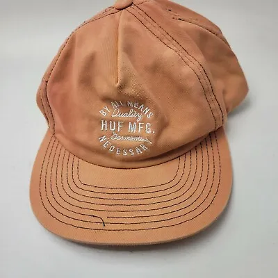 $6.39 • Buy Huf Manufacturing Garments Hat Cap Orange Adult Used Snapback O4
