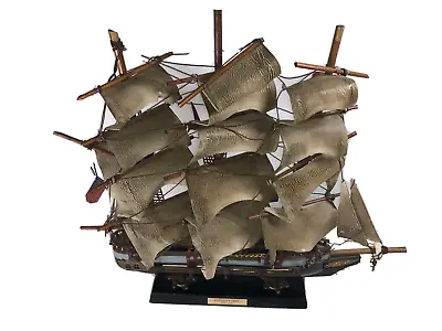 USS Constitution Ano 1814 Vintage Wooden Model Sailing Ship Boat Nautical • $49.94