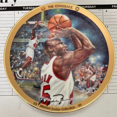 Michael Jordan  THE COMEBACK  Bradford Exchange Collectible Plate (1995) NBA • $9.98