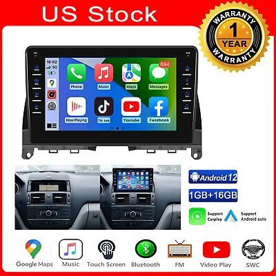 Wifi Bt Car Stereo Android 12 For Mercedes Benz C-class W204 S204 Gps Navi Radio • $137