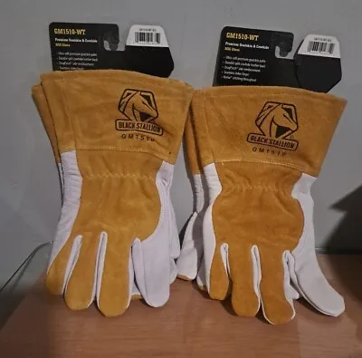 $32 • Buy Black Stallion GM1510 Goatskin & Cowhide MIG Welding Gloves With DragPatch  XL