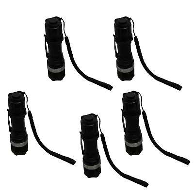 CREE 7W LED Flashlight Zoom Zoomable Torch SA-9 SA9 3A AAA 18650 BULK LOT OF 5 • $14.95