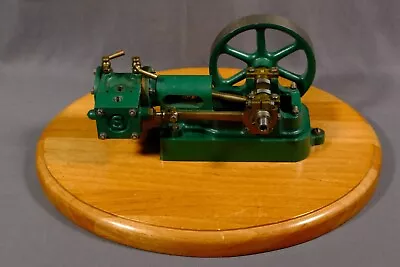 Stuart Horizontal Steam Engine On Wood Base (10H ??) Spinning Smoothly Untested • $499.98