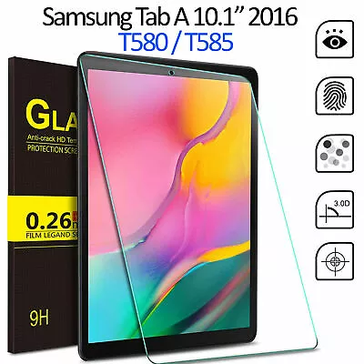£4.99 • Buy Tempered Glass Screen Protector For Samsung Galaxy Tab A 10.1 2016 SM T580 T585