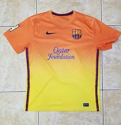 Nike Barcelona Match Worn  Away Football Shirt 2012 - 2013 #4 Fabregas Jersey • $99.99