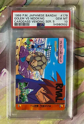 $119.99 • Buy 1999 Pokemon Jpn Bandai Carddass Vending Series 5 Golem Vs Nidoking Psa 10 Pop13