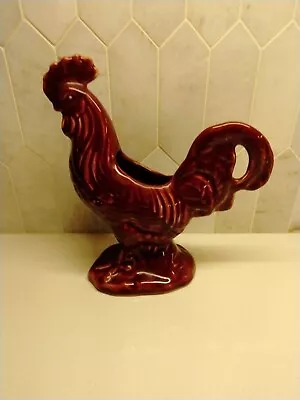 Camark Pottery Maroon Rooster #501 Planter Or Vase Vintage USA Pottery • $25