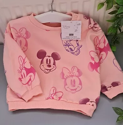 Baby Girl 6-9 Months BNWT Disney Minnie Mouse Supersoft Jumper • £2.50