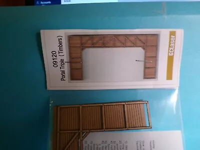 PORTAL TRIPLE (TIMBER)  N SCALE By Gc Laser # 09120 • $14